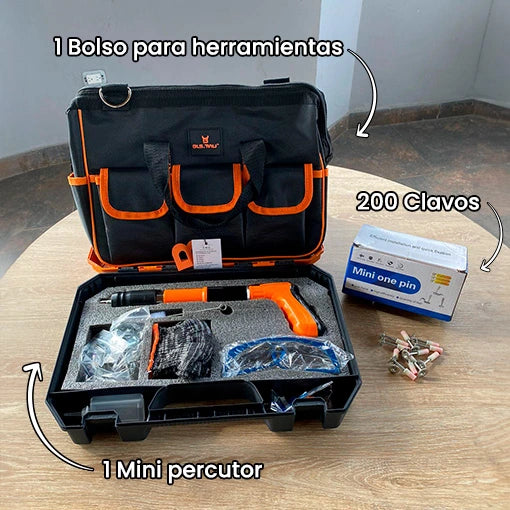 MINI PERCUTOR DE CLAVOS + BOLSO PARA HERRAMIENTAS COMPLETAMENTE GRATIS🎁😲