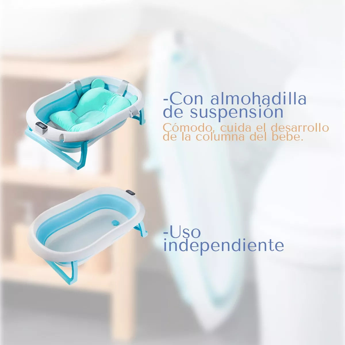 BAÑERA PARA BEBÉ CON COJÍN 😍😱