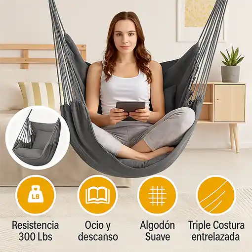 Hamaca silla + 4 Fundas para sentadero GRATIS🎁