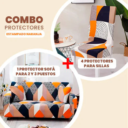 COMBO PROTECTORES 😱😍 ¡1 protector de sofá + 6 protectores de silla!