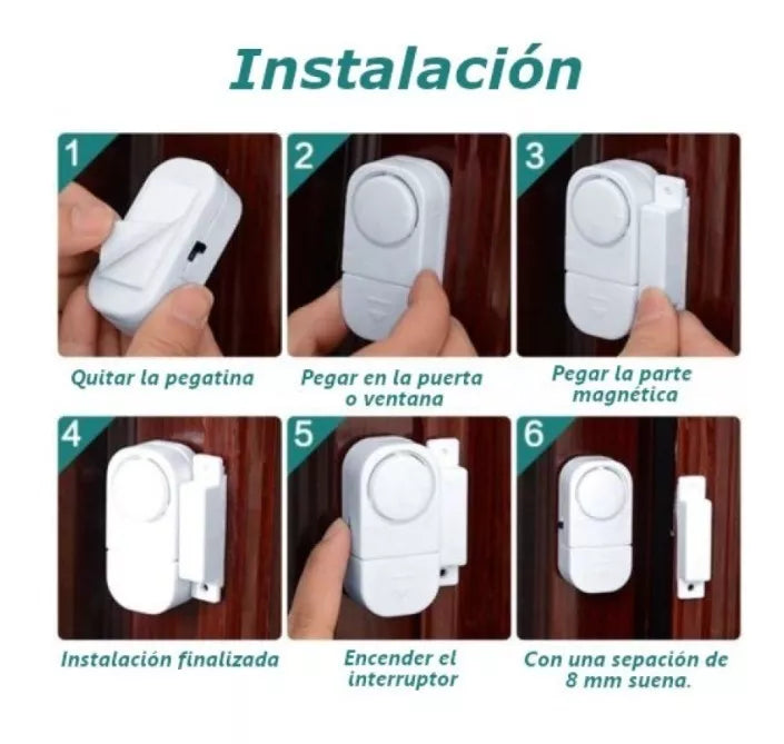🧏♀️Alarma Sensor Adhesiva-Seguridad inteligente y fácil de instalar al alcance de tu mano🚨