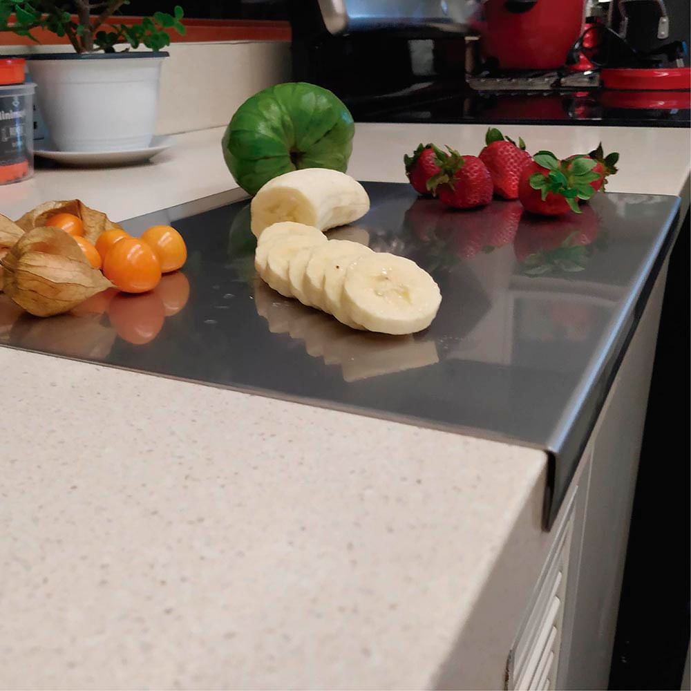 Dúo de Tablas de Acero para Mesón | Tabla de 60 x 40 cm y GRATIS 1 Mediana👌✨🥑🍎