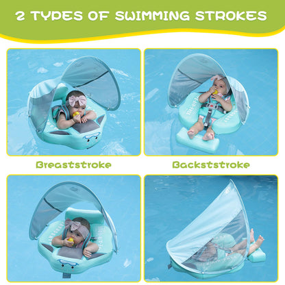 👶Flotador Baby Swim🛶Protege a tu bebé del sol mientras nada