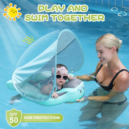 👶Flotador Baby Swim🛶Protege a tu bebé del sol mientras nada