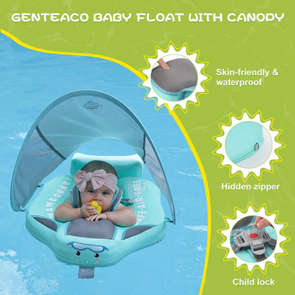 👶Flotador Baby Swim🛶Protege a tu bebé del sol mientras nada