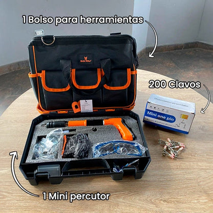 MINI PERCUTOR DE CLAVOS + BOLSO PARA HERRAMIENTAS COMPLETAMENTE GRATIS🎁😲