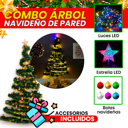 🎅COMBO ÁRBOL NAVIDEÑO DE PARED🎄¡TE OBSEQUIAMOS LA DECORACIÓN COMPLETA!🎁