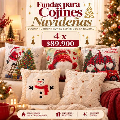 Fundas para Cojínes Navideñas 🎄🛋️☃️