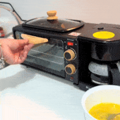 Mini Cocina 3 en 1 🤩🍳🥩🥘☕  Horno - Parrilla - Cafetera