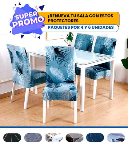 PROTECTORES PARA SILLAS ESTAMPADOS ¡Paquetes x 4 y 6 unidades! 🤩🪑