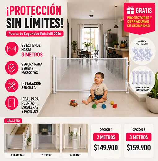 Puerta de Seguridad Retráctil 2026 | 2 Y 3 METROS 🤩💖