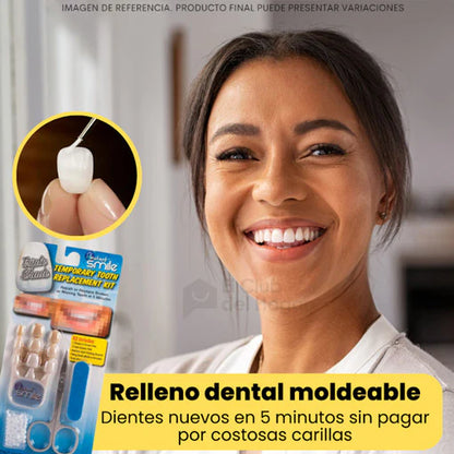 RELLENO DENTAL MOLDEABLE + FUNDA GRATIS 😱 ¡Sonrisa blanca y sin espacios!