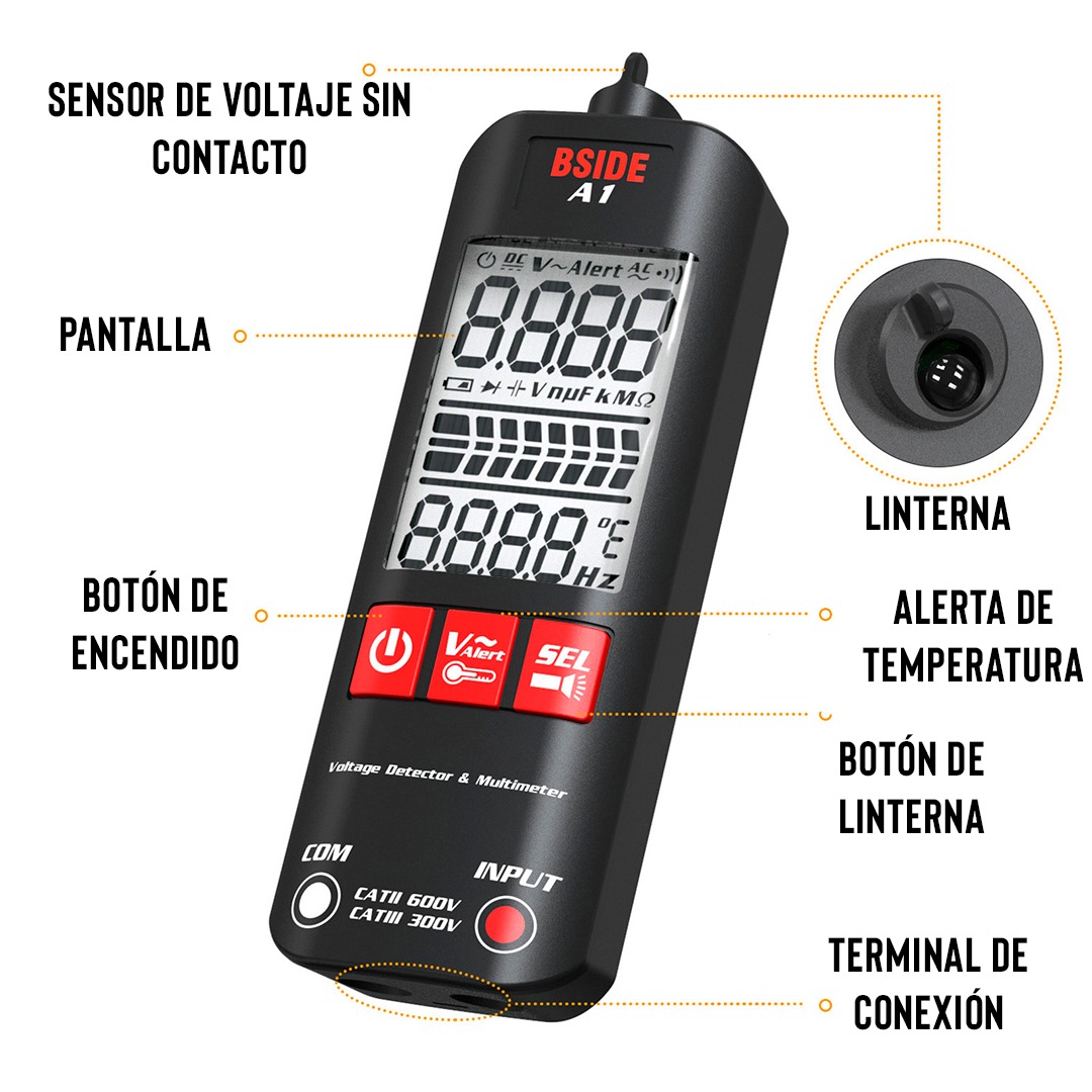 📟Multímetro Digital Bside  ¡Descubre si algún vecino está pegado de tu energía! 😱