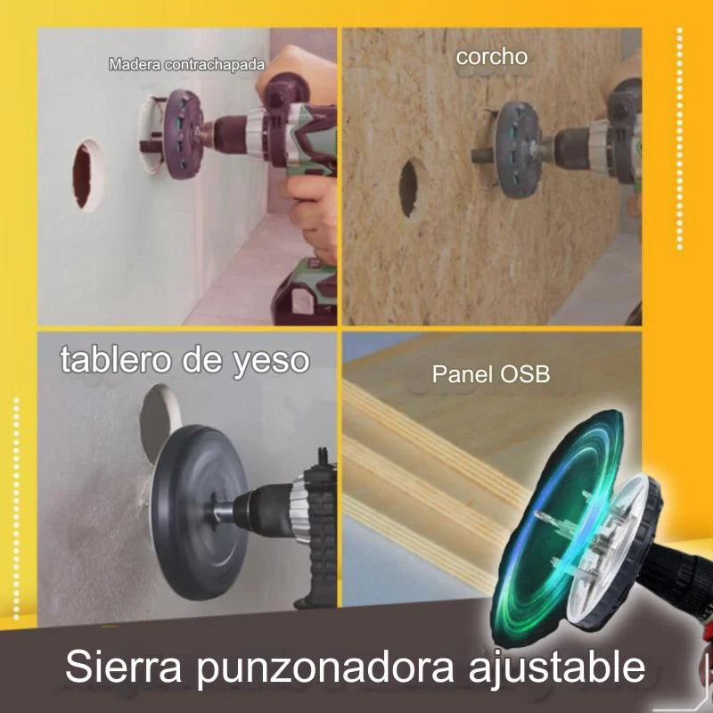 Sierra perforadora ajustable👷🛠️La herramienta ideal para los maestros de obra que buscan precisión en cada perforación🧰