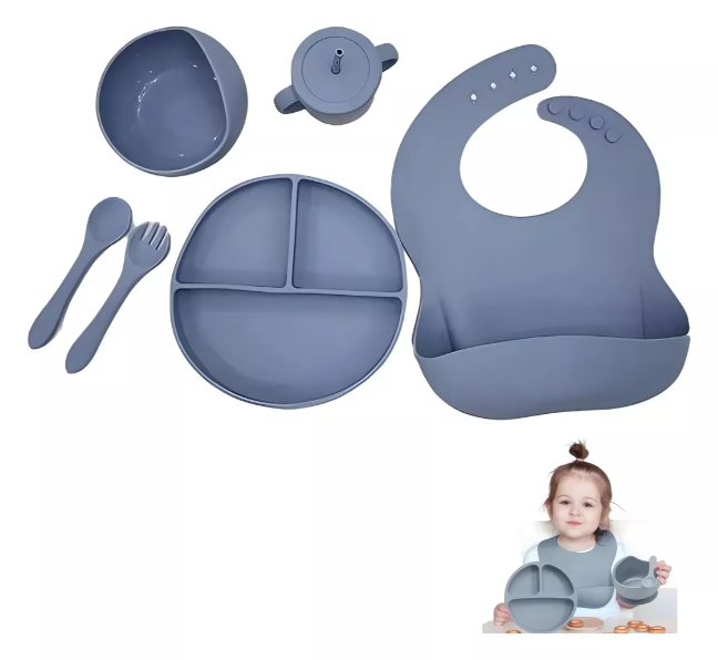 🍽️Set de vajilla de silicona para bebé👶